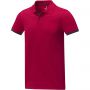 Morgan short sleeve men?s duotone polo, Red