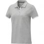 Morgan short sleeve women?s duotone polo, Heather grey