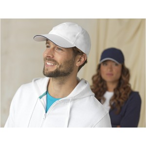 Morion 6 panel GRS recycled cool fit sandwich cap, Solid bla (Hats)