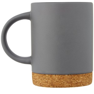 Neiva 425 ml ceramic mug with cork base, Grey (Mugs)