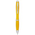 Nash ballpoint pen with coloured barrel and grip, Yellow (10639905)