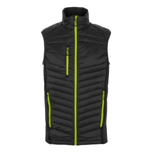 NAVIGATE HYBRID BODYWARMER, Black/Lime Green
