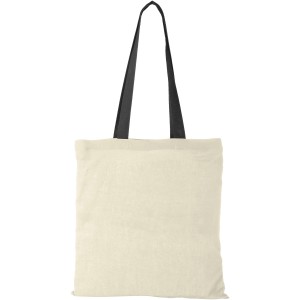 Nevada 100 g/m2 cotton tote bag with coloured handles, Natur (cotton bag)