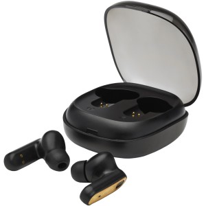 Nitida TWS bamboo earbuds, Solid black (Earphones, headphones)