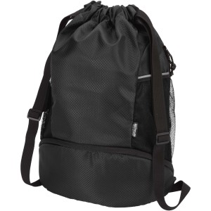 Nomad GRS recycled sports drawstring bag with bottom compart