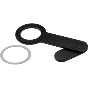Hook recycled plastic desktop phone holder, Solid black (Office desk equipment)