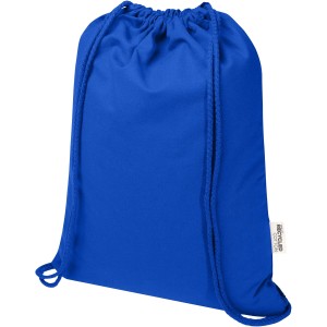 Oregon Blend 140 g/m2 GRS recycled drawstring bag 5L, Royal 