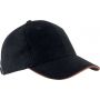 ORLANDO - 6 PANELS CAP, Black/Orange