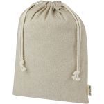 Pheebs 150 g/m2 GRS recycled cotton gift bag large 4L, Heath (12067206)