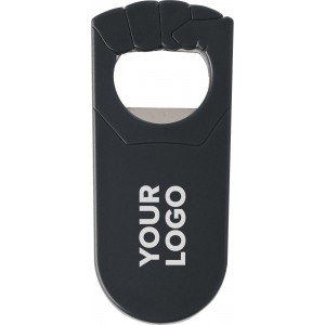 Plastic bottle opener Tay, black (Bottle openers, corkscrews)