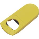 Plastic bottle opener, yellow (8419-06)