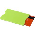 Plastic card holder with RFID protection, lime (7252-19)
