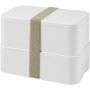 MIYO double layer lunch box, White, White, Pebble grey