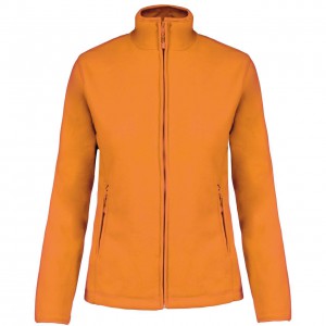 MAUREEN - LADIES' FULL ZIP MICROFLEECE JACKET, Orange (Polar pullovers)