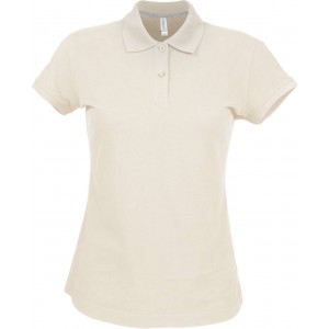 LADIES' SHORT-SLEEVED POLO SHIRT, Light Sand (Polo shirt, 90-100% cotton)