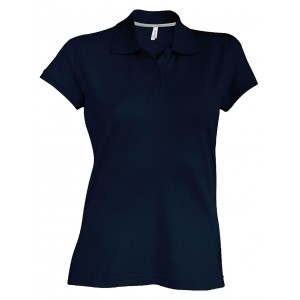 LADIES' SHORT-SLEEVED POLO SHIRT, Navy (Polo shirt, 90-100% cotton)