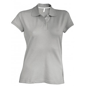 LADIES' SHORT-SLEEVED POLO SHIRT, Oxford Grey (Polo shirt, 90-100% cotton)