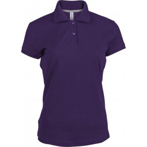 LADIES' SHORT-SLEEVED POLO SHIRT, Purple (Polo shirt, 90-100% cotton)