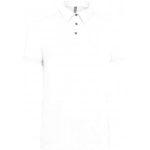 MEN'S SHORT SLEEVED JERSEY POLO SHIRT, White (Polo shirt, 90-100% cotton)