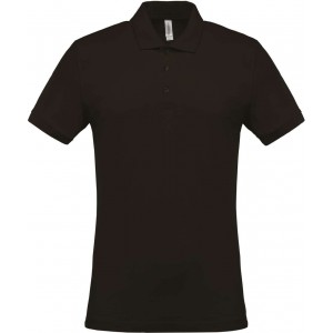 MEN'S SHORT-SLEEVED PIQU POLO SHIRT, Dark Grey (Polo shirt, 90-100% cotton)