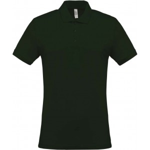 MEN'S SHORT-SLEEVED PIQU POLO SHIRT, Dark Khaki (Polo shirt, 90-100% cotton)