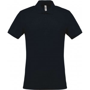 MEN'S SHORT-SLEEVED PIQU POLO SHIRT, Deep Blue (Polo shirt, 90-100% cotton)