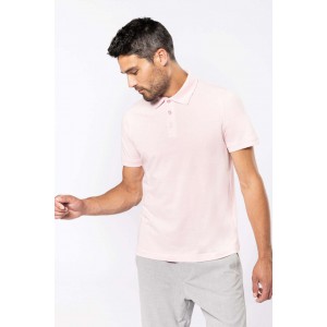 MEN'S SHORT-SLEEVED PIQU POLO SHIRT, Pale Pink (Polo shirt, 90-100% cotton)