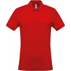 MEN'S SHORT-SLEEVED PIQU POLO SHIRT, Red (Polo shirt, 90-100% cotton)