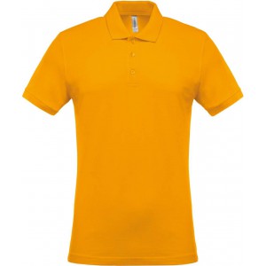 MEN'S SHORT-SLEEVED PIQU POLO SHIRT, Yellow (Polo shirt, 90-100% cotton)