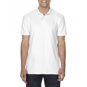 SOFTSTYLE(r) ADULT DOUBLE PIQU POLO, White (Polo shirt, 90-100% cotton)