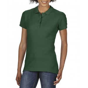 SOFTSTYLE(r) LADIES' DOUBLE PIQU POLO, Forest Green (Polo shirt, 90-100% cotton)