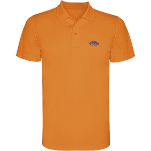 Monzha short sleeve kids sports polo, Fluor Orange (Polo short, mixed fiber, synthetic)