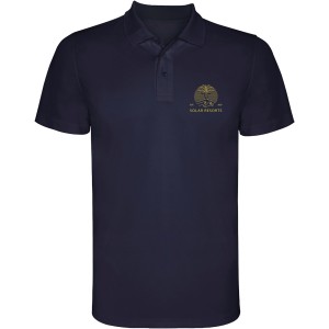 Monzha short sleeve men's sports polo, Navy Blue (Polo short, mixed fiber, synthetic)