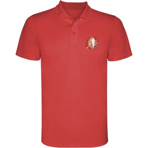 Monzha short sleeve men's sports polo, Red (Polo short, mixed fiber, synthetic)