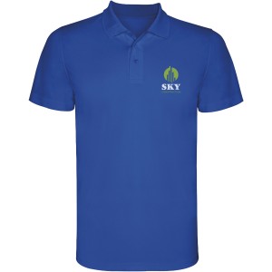 Monzha short sleeve men's sports polo, Royal (Polo short, mixed fiber, synthetic)