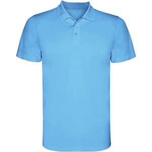 Monzha short sleeve men's sports polo, Turquois (Polo short, mixed fiber, synthetic)