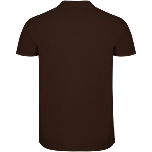 Star short sleeve men's polo, Chocolat (Polo short, mixed fiber, synthetic)