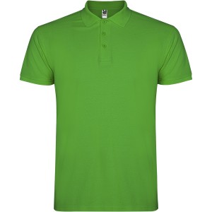 Star short sleeve men's polo, Grass Green (Polo short, mixed fiber, synthetic)