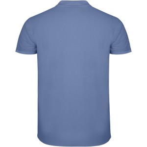 Star short sleeve men's polo, Riviera Blue (Polo short, mixed fiber, synthetic)