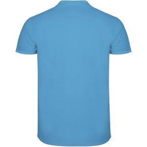Star short sleeve men's polo, Turquois (Polo short, mixed fiber, synthetic)