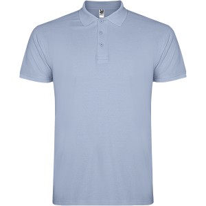 Star short sleeve men's polo, Zen Blue (Polo short, mixed fiber, synthetic)