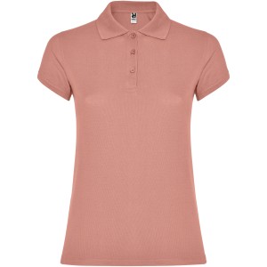 Star short sleeve women's polo, Clay Orange (Polo short, mixed fiber, synthetic)