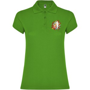Star short sleeve women's polo, Grass Green (Polo short, mixed fiber, synthetic)