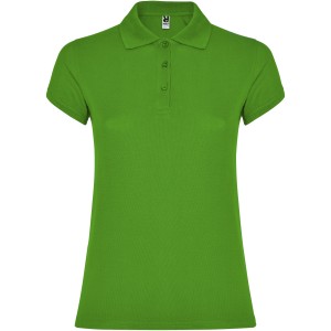 Star short sleeve women's polo, Grass Green (Polo short, mixed fiber, synthetic)