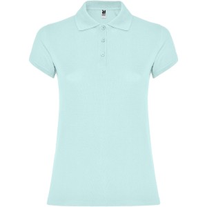 Star short sleeve women's polo, Mint (Polo short, mixed fiber, synthetic)