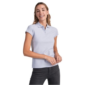 Star short sleeve women's polo, Navy Blue (Polo short, mixed fiber, synthetic)