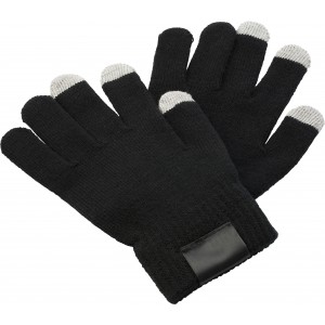 Polyester gloves Elena, black (Gloves)