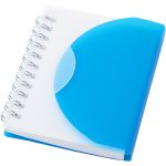 Post spiral A7 notebook with blank pages, Blue,Transparent (10638701)