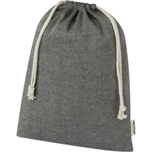 Pheebs 150 g/m2 GRS recycled cotton gift bag large 4L, Heather black (Pouches, paper bags, carriers)