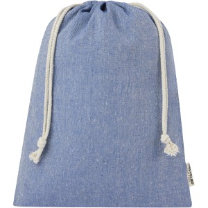 Pheebs 150 g/m2 GRS recycled cotton gift bag large 4L, Heather blue (Pouches, paper bags, carriers)